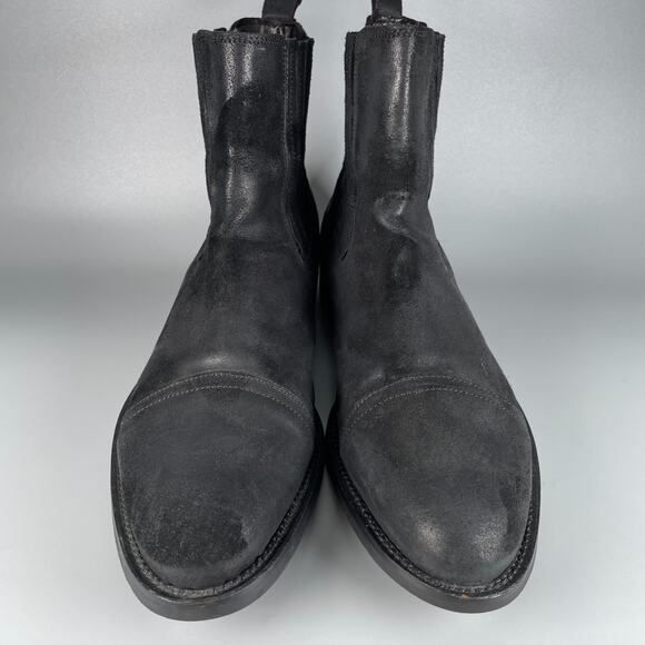 DONALD J. PLINER Enos I20 Men's 10 Black Leather Pull On Chelsea Boot Casual EUC - Picture 2 of 9